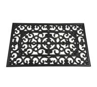 Esterilla de Goma Antiguo 45x75cm Negro Estera Retención Suciedad Felpudo Casa
