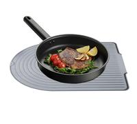 Esterilla de goteo de silicona para encimera de cocina | Esterilla plegable para secar platos para la encimera de la cocina | Accesorio de secado rápido y resistente al calor para platos, tazas y