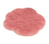 Esterilla de limpieza de pies con cerdas de silicona y agarre de ventosa para montaje en pared o suelo, ofrece una limpieza profunda y un masaje estimulante de pies (rosa)