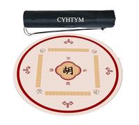 Esterilla de Mahjong, Tapete Circular for Mesa de Mahjong con cancelación Ruido, Bolsa Almacenamiento y guía