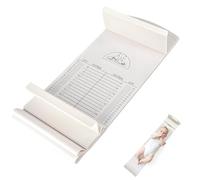 Esterilla de medición para bebés y niños pequeños, regla de crecimiento para bebés, agradable al tacto, lavable, medidor de infantería para recién nacidos, con cabezal fijo y posicionador de pie