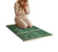 Esterilla De Oración Con Instrucciones,48 x 89 cm Alfombra Suave Antideslizante Con Guía Bilingüe | Esterilla De Oración Para Principiantes - Para Niños Adultos Principiantes Hogar Viajes Escuela