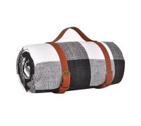 Esterilla de picnic impermeable for exteriores con correa cuero for acampar, esterilla playa rayas a cuadros colores, manta rectangular for dormir, alfombra for habitación(Color-1,200x200x0.4cm)