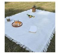 Esterilla de picnic para acampar, senderismo, al aire libre, portátil, manta de playa, plegable, para acampar, gruesa, impermeable, para equipo de camping, manta de picnic grande, impermeable (blanc
