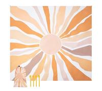 Esterilla de playa 213 x 198 cm Impermeable Plegable