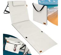 Esterilla de playa beige 158x56x46cm acolchada