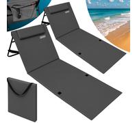 Esterilla de playa juego de 2 antracita 158x56x46cm acolchada