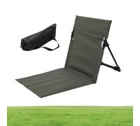 Esterilla de playa plegable con respaldo ajustable - Esterilla plegable - Tumbona de jardín - Esterilla para jardín, camping, picnic, viajes, vacaciones, negro/beige/marrón/verde 1/verde