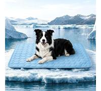 Esterilla de refrigeración para perros sin gel, manta refrescante grande para perros sin gel, esterilla de refrigeración para perros, alfombrilla de refrigeración de seda de hielo para mascotas