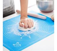 Esterilla de silicona antiadherente para repostería, extra gruesa, con medidas para fondant (Blue, 40×60)