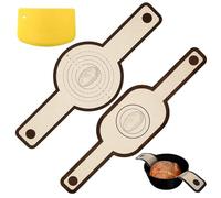 Esterilla de silicona para horno holandés, 2 unidades, silicona con asas largas, alfombrilla de pan reutilizable, accesorio para hornear pan con cortador de masa (redondo y ovalado)