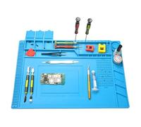 Esterilla de soldadura de silicona de aislamiento, resistente al calor, anti estática, bloque de trabajo 45 30 cm, alfombrilla de reparación de silicona grande para estación de soldadura, reparación