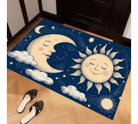 Esterilla de Suelo 3D Moon Sun Atletilla Antideslizante Antiincrustante Cocina Baño Escaleras Alfombra Felpudo Hogar oratoria - 50x80cm