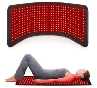 Esterilla De Terapia De Luz Roja, 360 LED, Almohadilla Envolvente Grande Para El Cuerpo Con Luz Infrarroja Cercana De 660 Nm Y 850 Nm, Luz Roja, Tiempo Y Brillo Ajustables Para Aliviar La Cintura