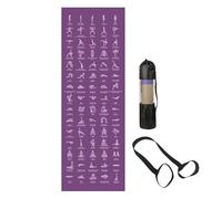 Esterilla de Yoga Antidesgarro Suave con Posturas y Estiramientos