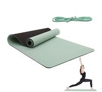 Esterilla de yoga antideslizante, con de transporte y superficie antideslizante, para gimnasio, casa, yoga, pilates - Para entrenamientos con pies desnudos en casa, gimnasio, estudio o al aire libre