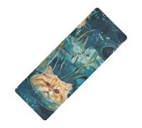 Esterilla de yoga antideslizante con estampado de gatos de pelo corto Sweet Exotic para yoga caliente, goma natural, antideslizante, grosor de 1 mm, con bolsa de esterilla, tapete para ejercicio, 180