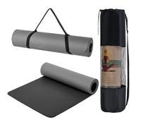 Esterilla de Yoga Antideslizante con Funda y Correa | Colchoneta de TPE Ecológico Reciclable y sin latex para Pilates Fitness Estiramientos y Meditación (GRIS)