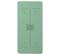 Esterilla de yoga antideslizante con líneas de alineación, gruesa extra ancha para fitness, pilates, entrenamiento, incluye correa de transporte y bolsa de almacenamiento, tamaño: 183 x 80 x 0,6 cm