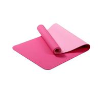 Esterilla de yoga antideslizante de color sólido para fitness, ejercicio, meditación y ayuno (rosa)