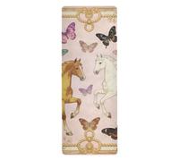 Esterilla de yoga caliente The Starry Sky and The Black Cat de 1 mm para entrenamientos en el suelo impresa, antideslizante, toalla mate de yoga con bolsas de 71 x 26 pulgadas