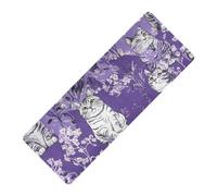 Esterilla de yoga de goma natural antideslizante con estampado de gatos americanos americanos de pelo corto, de 1 mm de grosor, con bolsa para ejercicio, 180 x 66 cm, para suelo