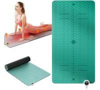 Esterilla de yoga eléctrica térmica, antideslizante, TPE, 8 mm de grosor, temperatura ajustable de 10 a 60 °C, temporizador de 1 a 12 horas, ideal para yoga de invierno y entrenamiento de fitness