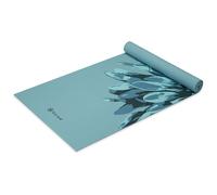 Gaiam Esterilla de yoga con estampado clásico antideslizante para todo tipo de yoga, pilates y entrenamientos de suelo, florecimiento vibrante, 4 mm