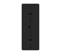 Esterilla de yoga gruesa de goma natural, superficie de poliuretano mate texturizada, antideslizante, con líneas de alineación para aeróbicos/estudio, color negro