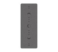 Esterilla de yoga gruesa de goma natural, superficie de poliuretano mate texturizada, antideslizante con líneas de alineación para aeróbicos/estudio (gris)