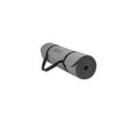 Esterilla de yoga gruesa Gaiam Essentials para fitness y ejercicio con correa de transporte f cil de ajustar, gris, 183 cm de largo x 61 cm de an