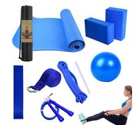 Esterilla De Yoga - Juego De Yoga De Látex De 1200 G Para Principiantes | Esterilla De Fitness Con Pelota De Yogas | Banda De Resistencia Portátil | Equipo De Ejercicio Para Gimnasio En Casa, Estirami