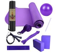 Esterilla de yoga - Látex, tapete de ejercicio, antideslizante, cómodo kit de yoga, equipo de fitness para el hogar, gimnasio, entrenamiento, estiramiento, moldeado, ejercicio, sentadillas,