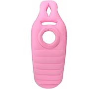 Esterilla de yoga para mujeres embarazadas, cómodo colchón inflable de PVC flocado con agujero, cómoda almohada de cuerpo completo, almohada de embarazo para dormir, color rosa