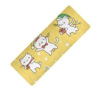 Esterilla de yoga plegable con estampado de gatos de Navidad para viajes, grosor de 1 mm, antideslizante, con bolsa de yoga, tapete para ejercicio, 180 x 66 cm