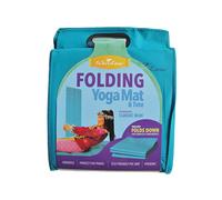 Esterilla de yoga plegable y bolsa de mano Wai Lana en color azul liso