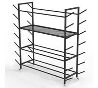 Esterilla de yoga portátil y rodillo de espuma, soporte rodante para equipos deportivos para pelotas de yoga y bloques, sala de entrenamiento, orga, para estudios, escuelas y clubes