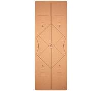 Esterilla de yoga Pro Comfort de corcho extragrande de 200 x 66 cm con marcas de alineación, incluye correa y bolsa de yoga