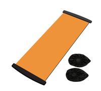 Esterilla deslizante para yoga, deporte, fitness, placa deslizante, ejercicio central, patinaje, tabla de entrenamiento de piernas, equipo de fitness, color naranja, 200 cm