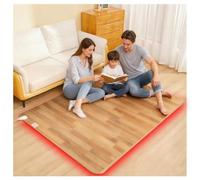 Esterilla eléctrica Grande con calefacción fácil de Limpiar 60 Niveles Des Ajuste Des Temperatura/Temporizador de 12 Horas para salón Ideal para Yoga,Ash Wood,200×500cm