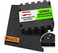 Esterilla Fitness Puzzle para Suelos de Gimnasio | Set de Protección Goma Espuma Losas Caucho para Máquinas de Deporte, Alfombrilla Protector Expandible Tatami Tapiz Alfombra Pesas Gym - Lote de 9