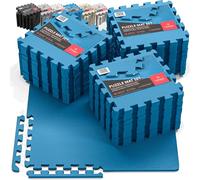 Esterilla Fitness Puzzle para Suelos de Gimnasio | Set de Protección Goma Espuma Losas Caucho para Máquinas de Deporte, Alfombrilla Protector Expandible Tatami Tapiz Alfombra Gym - Set de 3