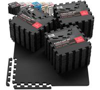 Esterilla Fitness Puzzle para Suelos de Gimnasio | Set de Protección Goma Espuma Losas Caucho para Máquinas de Deporte, Alfombrilla Protector Expandible Tatami Tapiz Alfombra Gym - Set de 3