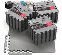 Esterilla Fitness Puzzle para Suelos de Gimnasio | Set de Protección Goma Espuma Losas Caucho para Máquinas de Deporte, Alfombrilla Protector Expandible Tatami Tapiz Alfombra Gym - Set de 3