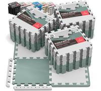 Esterilla Fitness Puzzle para Suelos de Gimnasio | Set de Protección Goma Espuma Losas Caucho para Máquinas de Deporte, Alfombrilla Protector Expandible Tatami Tapiz Alfombra Gym - Set de 3
