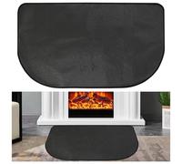 Esterilla ignífuga para chimenea, 102 x 51 cm, base ignífuga, placa de protección contra chispas para estufa de chimenea, semicircular, ignífuga, alfombra ignífuga para proteger el suelo de chispas