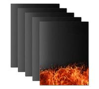 Esterilla para barbacoa | 5 unidades de alfombrillas antiadherentes para hornear, 40 x 33 cm, grandes inserciones para horno, papel de horno reutilizable, láminas protectoras para el fondo
