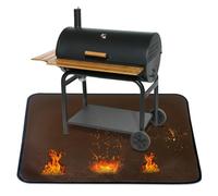 Esterilla para barbacoa, protección del suelo, base ignífuga, plegable, resistente al calor, protectora alfombrilla debajo de la parrilla