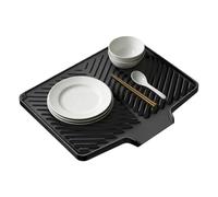 Esterilla para escurrir platos para encimera de cocina, antideslizante, plegable