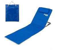 Esterilla plegable con respaldo reclinable, cojín y bolsillo azul aktive 48 cm